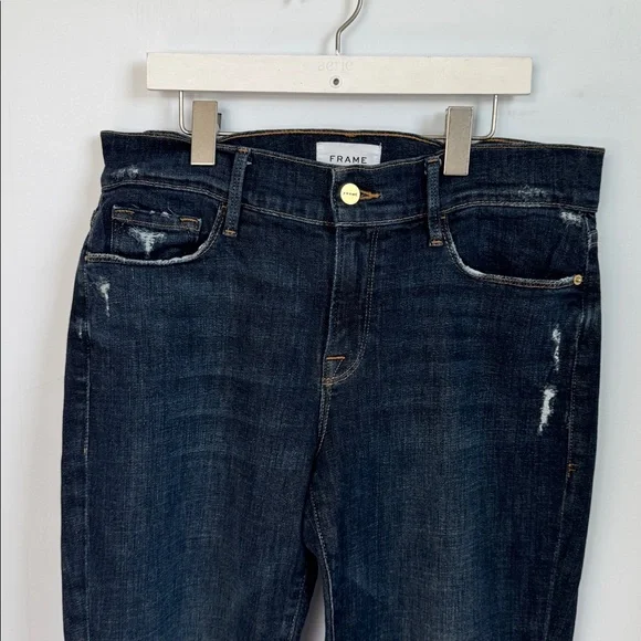 Frame Le Garcon Crop Relaxed Straight-Leg Jeans in Covant Size 29 - Picture 6 of 12